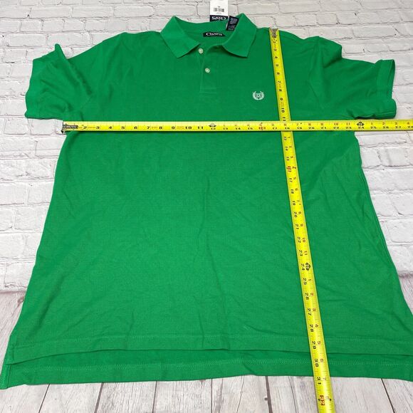 NWT Chaps Men Short Sleeve Polo Shirt Top Size XL X-Large Green B367 -25 - Picture 2 of 15
